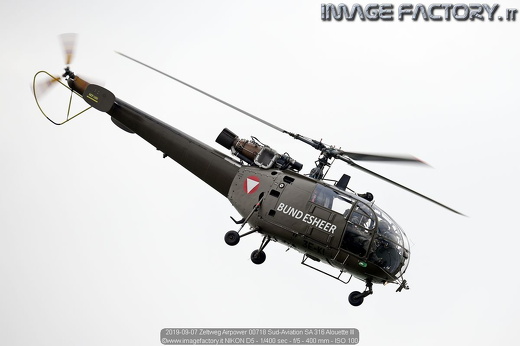 2019-09-07 Zeltweg Airpower 00718 Sud-Aviation SA 316 Alouette III